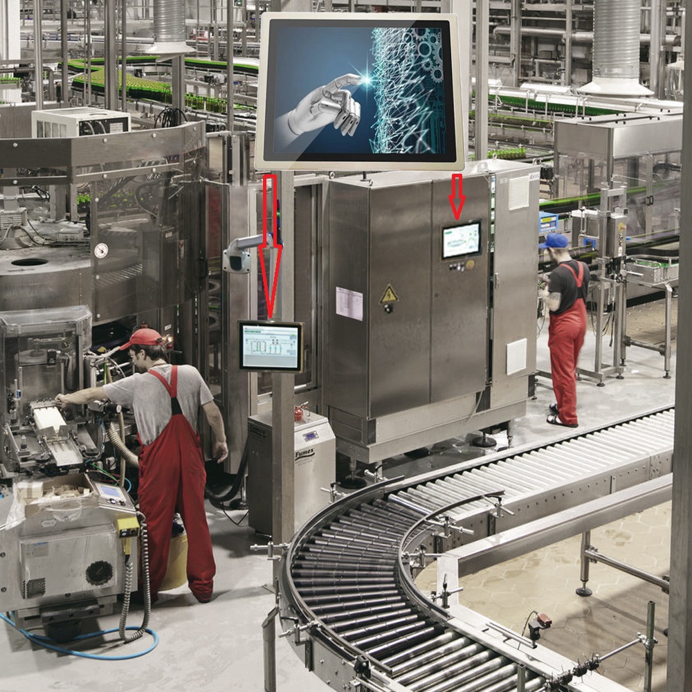 Computer Panel Factory ITD’s Stain Steel Panel PCs Used in Food Processing Factory